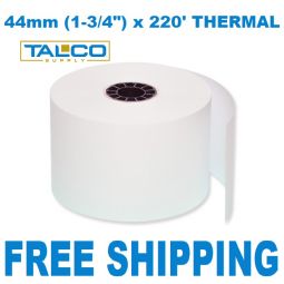 44mm x 220' Thermal Paper Rolls